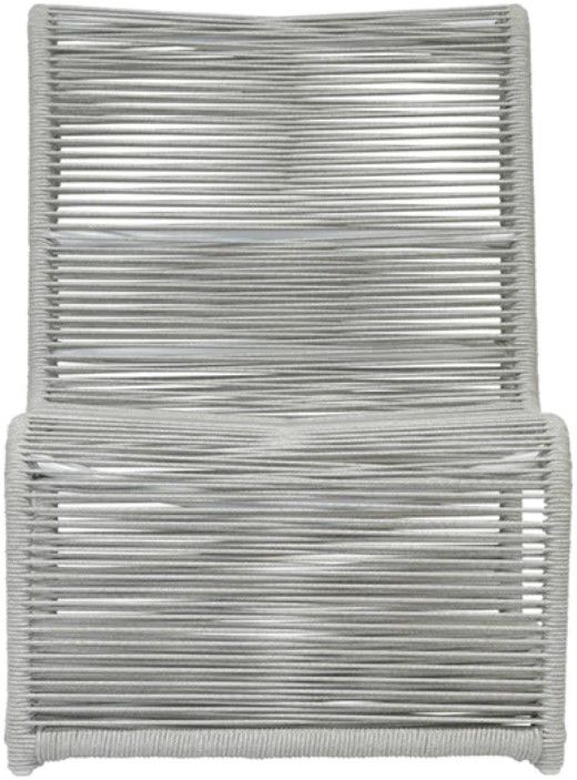 Sunset West Miami Frost Metal/Natural Fibers Outdoor Armless Club Chair-1