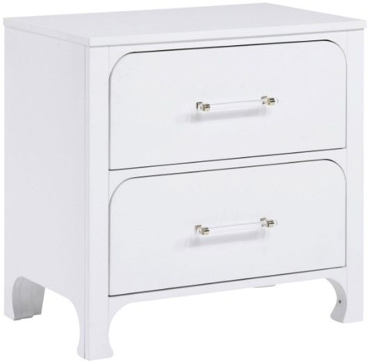 Coaster® Anastasia Pearl White 2Drawer Nightstand Bedside Table Big