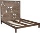 Porter International Designs Dahlia Brown Queen Panel Bed-0