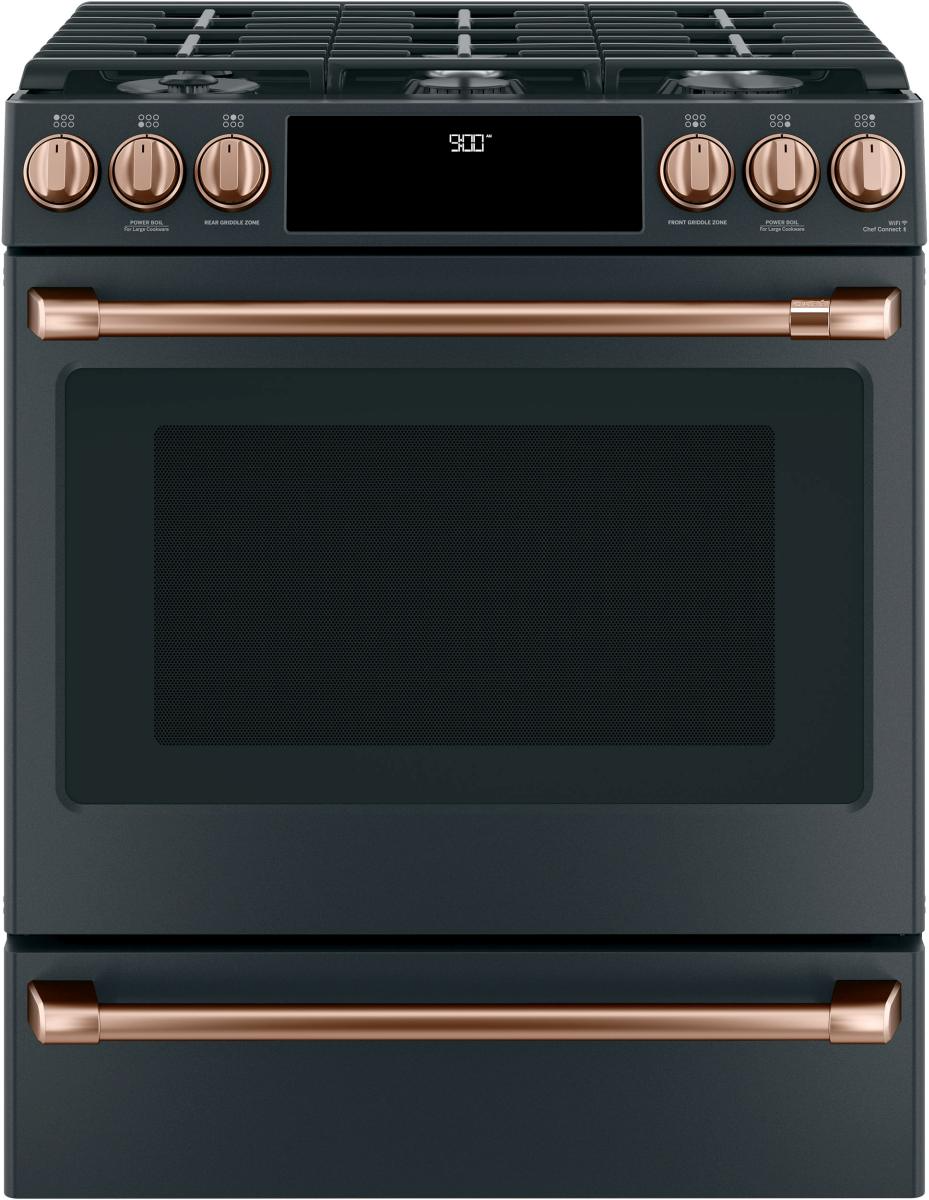 Café Brushed Black Front Control Gas Knobs and Handle Kit - Thumbnail 2