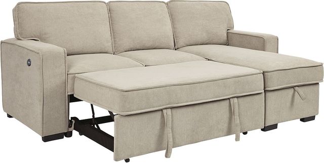 Signature Design by Ashley® Darton 2-Piece Cream Right-Arm Facing Sofa Sleeper Sectional and Chaise-0