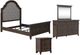 Liberty Furniture Paradise Valley 4-Piece Flax Tweed/Saddle Brown Queen Upholstered Panel Bedroom Set-0