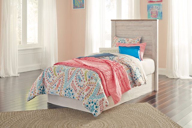 Signature Design by Ashley® Willowton Whitewash Twin Panel Headboard-2