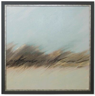 Stylecraft Black/Gold/Light Blue Wall Art-0