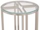 Michael Amini® Laguna Glass Top Chair Side Table with Ridge Silver Mist Base-4
