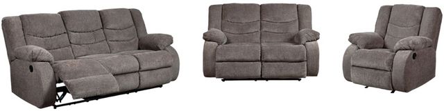 Signature Design by Ashley® Tulen 3-Piece Gray Living Room Reclining  Seating Set