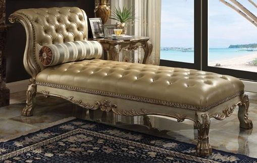 ACME Furniture Dresden Bone/Gold Patina Chaise-1