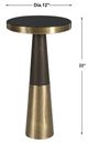 Uttermost® Fortier Black Glass Accent Table with Dark Espresso and Brushed Brass Base-2