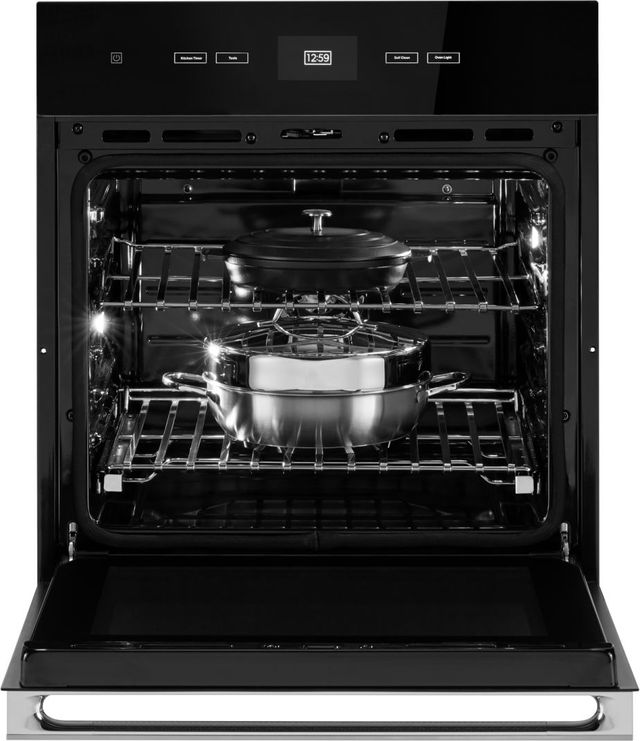JennAir® NOIR™ 27" Floating Glass Black Built-In Single Electric Wall Oven-3