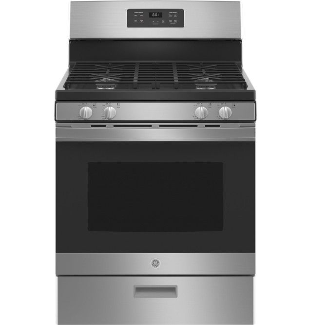 GE® 30" Stainless Steel Freestanding Natural Gas Range-0