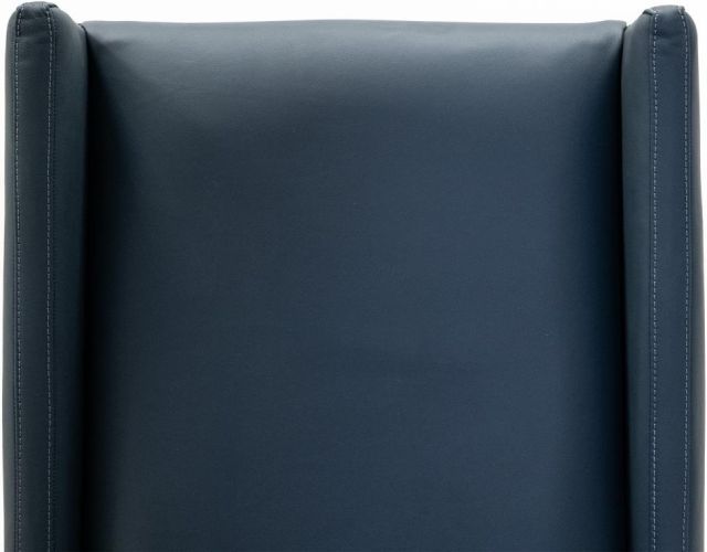 International Furniture Direct Forge Blue/Brown Leather Dining Side Chair-4