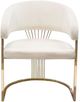 Diamond Sofa® Solstice Cream/Polished Gold Dining Chair-1