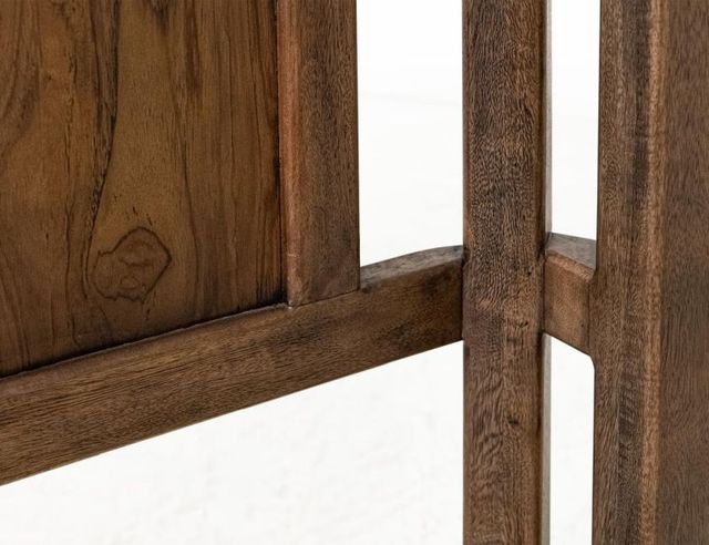 International Furniture Direct Roots Brown Queen Panel Bed-4