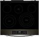 Whirlpool® 30" Black Stainless Steel Glass Top Slide-In Electric Range with Air Cooking Technology-2