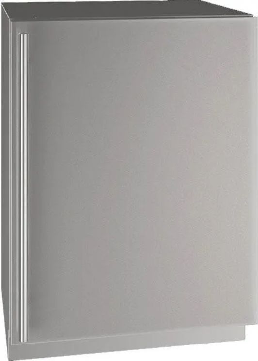 U-Line® 5 Class 24" Stainless Steel Reversible Hinge Undercounter Refrigerator-0