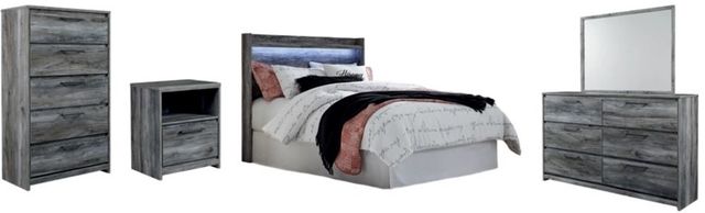 Signature Design by Ashley® Baystorm 5-Piece Gray Queen Panel Headboard Bedroom Set-0