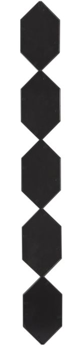 Deco Marche Black Slim Stacked Chain 5-Layer Wall Mirror with Trellis Pattern-2