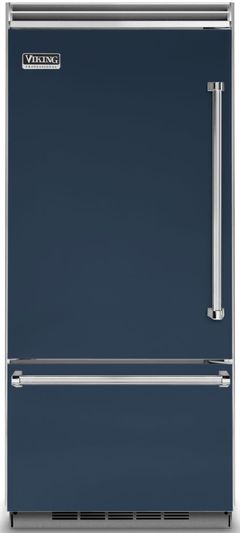 Viking® 5 Series 36 in. 20.4 Cu. Ft. Slate Blue Built In Bottom Freezer Refrigerator