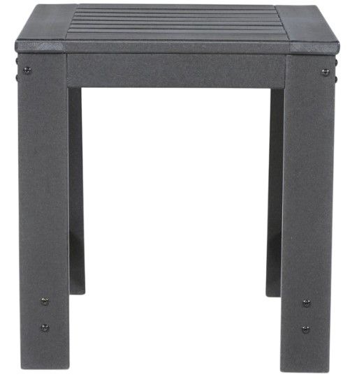 Signature Design by Ashley® Amora Charcoal Gray Polyethylene Outdoor End Table-2