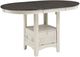 Mazin Furniture Junipero Antique White Dining Table with Rosy Brown Top -0