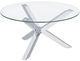 Coaster® Kenzie 3-Piece Tempered Glass Top Occasional Table with Chrome Base Set-4