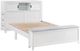 Homelegance® Sloane White Full Youth Bookcase Platform Bed with Hidden Desk, Stool and Storage Bench-2