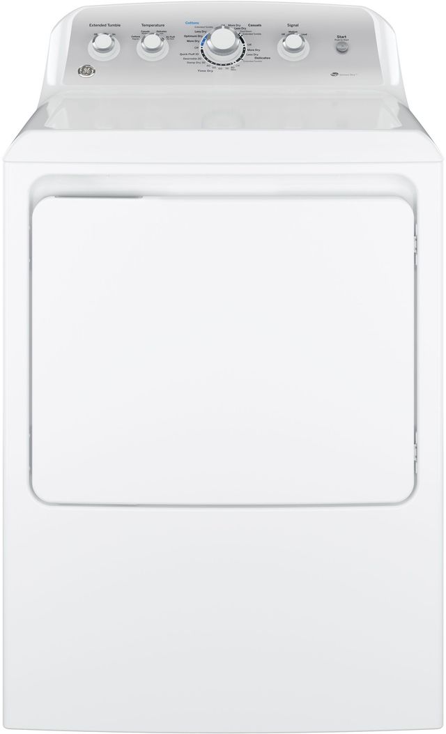 GE® White Top Load Washer & Electric Dryer Laundry Pair-2
