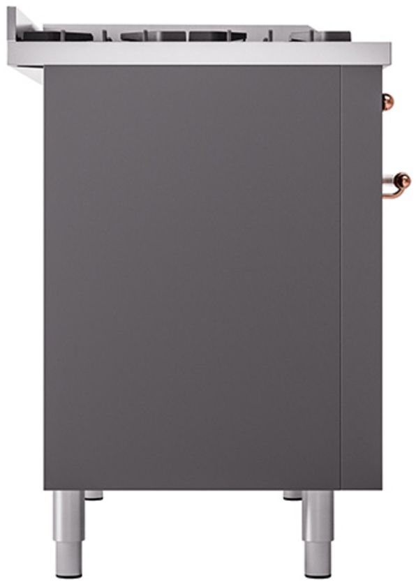 Ilve® Nostalgie II Series 48" Graphite Matte Pro Style Dual Fuel Range-3