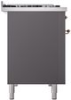 Ilve® Nostalgie II Series 48" Graphite Matte Pro Style Dual Fuel Range-3