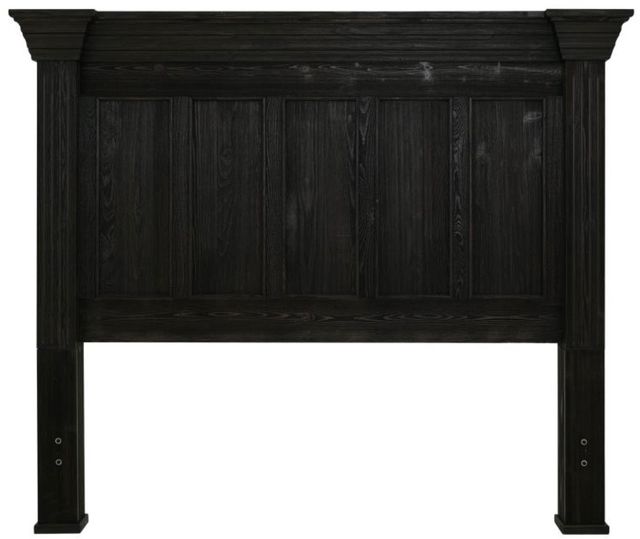 International Furniture Direct Terra Dark Black Queen Panel Bed-3