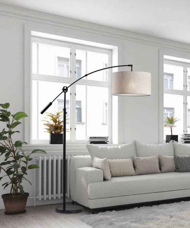 Adesso® Adler Black Arc Floor Lamp-4