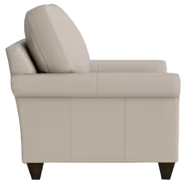 Bassett® Furniture Customizable Benchmade Premier Leather Roll Arm Accent Chair-2