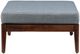 Linon Myrtle Grove Walnut Fabric/Wooden Outdoor Ottoman-2