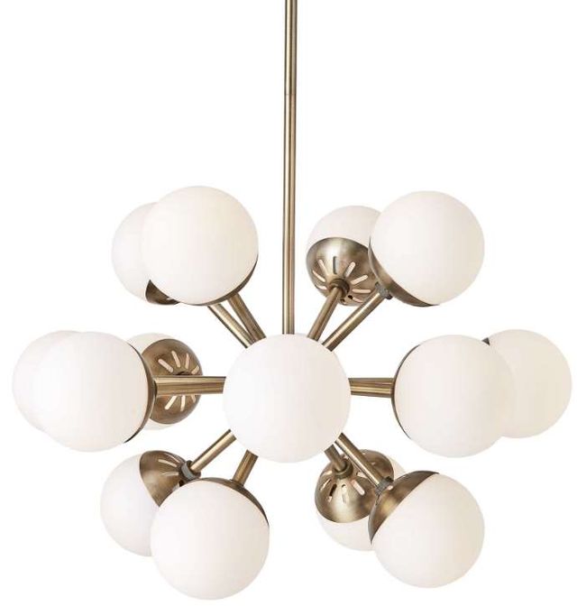 Uttermost® Droplet Gold/White Sputnik Chandelier-0