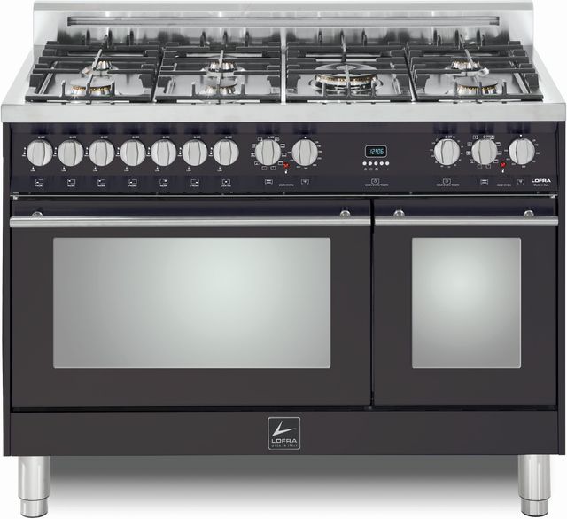 LOFRA® Maestro 48" Matte Black Pro Style Dual Fuel Range-0