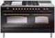 Ilve® Nostalgie II Series 60" Glossy Black Pro Style Dual Fuel Range-0