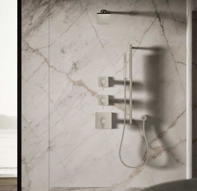 KOHLER® Parallel® Vibrant Brushed Nickel 2.5 GPM Single-Function Showerhead-2