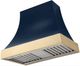 AGA Cascade 36" Indigo Wall Mounted Range Hood  with Polished Brass Trim-0