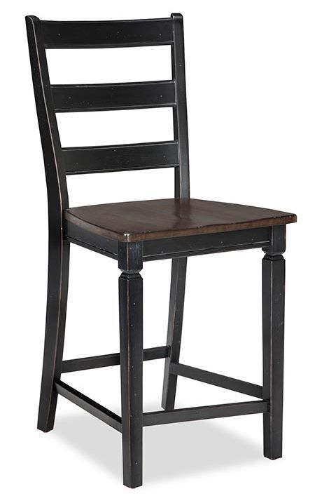 Intercon Glennwood Rubbed Black/Charcoal Counter Stool-0