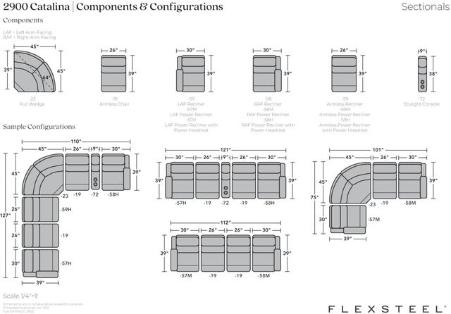 Flexsteel® Customizable Catalina 4-Piece Modular Power Reclining Sectional-2