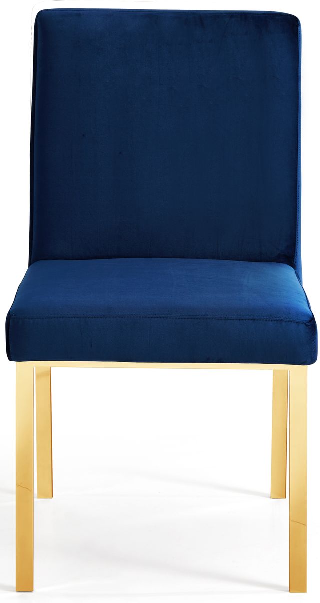 Meridian Furniture Opal Navy/Gold Velvet Dining Chair-2
