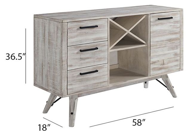Intercon Modern Rustic Weathered White Server-2