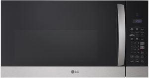 Front view of the LG 1.7 Cu. Ft. PrintProof® Stainless Steel Over The Range Microwave