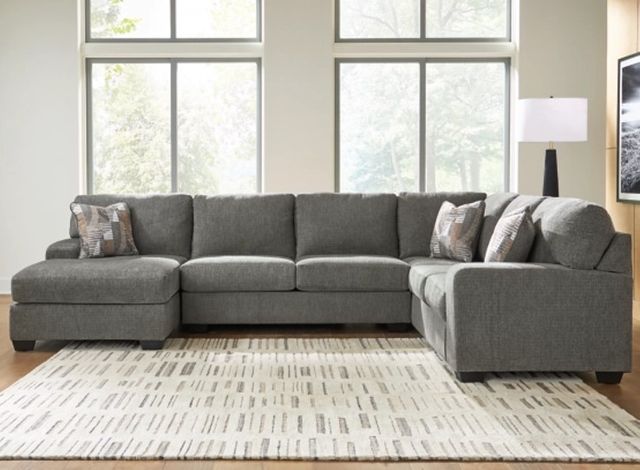 Signature Design by Ashley® Clarington 3-Piece Graystone Left Arm Facing Full Sleeper Sectional and Chaise-1