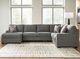 Signature Design by Ashley® Clarington 3-Piece Graystone Left Arm Facing Full Sleeper Sectional and Chaise-1