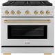 ZLINE Autograph Edition Paramount Series 36" Stainless Steel Pro Style Dual Fuel Range with Champagne Bronze Accents -0