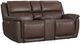 Flexsteel® Beau Dark Sable Brown Power Reclining Loveseat with Console and Power Headrests-0