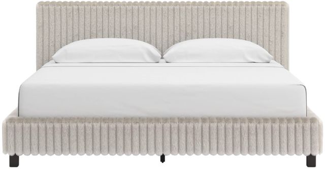 Signature Design by Ashley® Birmonton White Queen Upholstered Panel Platform Bed-1