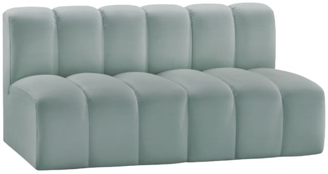 Meridian Furniture Arc 2-Piece Mint Green Vegan Leather Sectional-0
