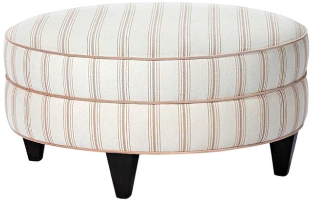 Marshfield Furniture Essentially Yours Beige/White Round Ottoman-0